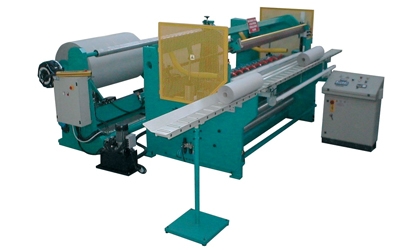 Slitter rewinder machine for paper plotter rolls and vinyls and microperforated paper - TB